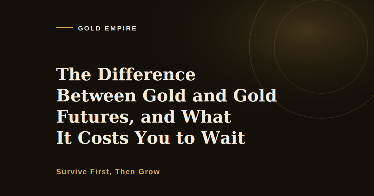 The Difference Between Gold and Gold Futures, and What It Costs You to Wait