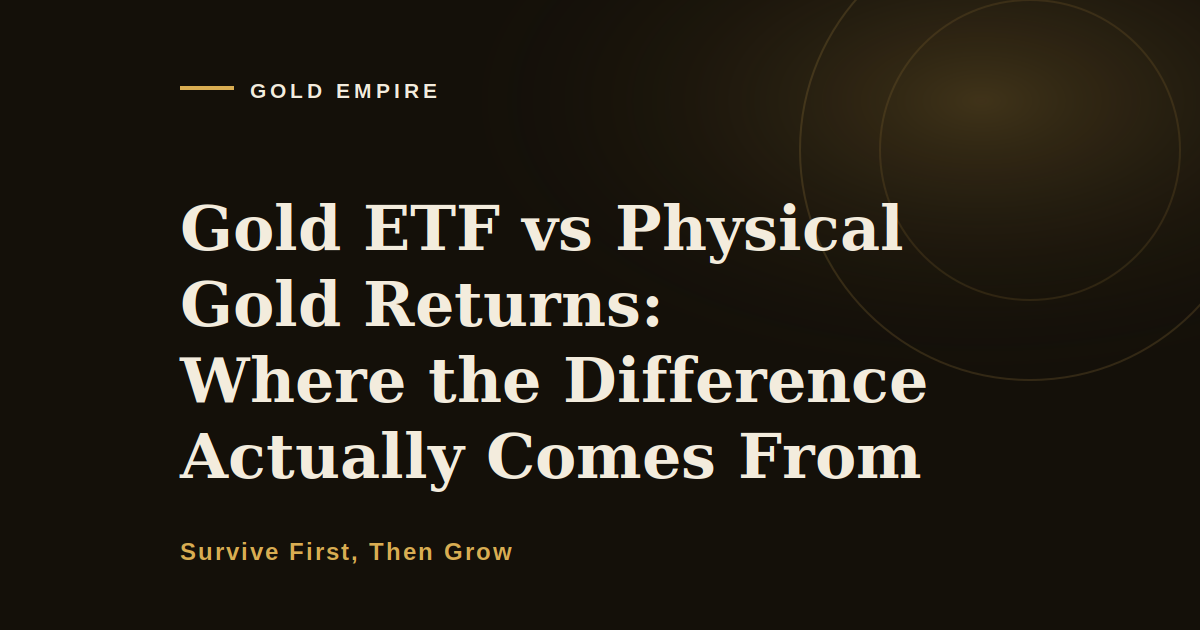 Gold ETF vs Physical Gold Returns: Where the Difference Actually Comes From