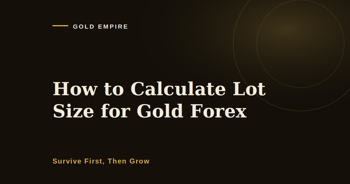 How to Calculate Lot Size for Gold Forex Trades in One Line