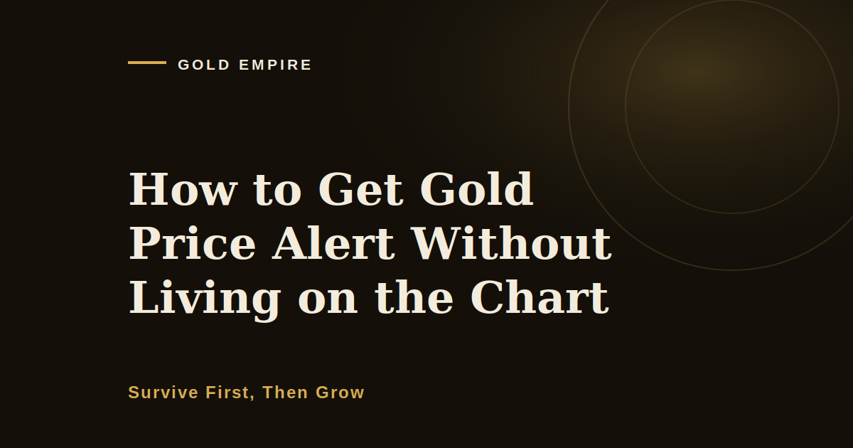 How to get gold price alert, Gold Empire article cover on price alerts and the hours nobody is watching