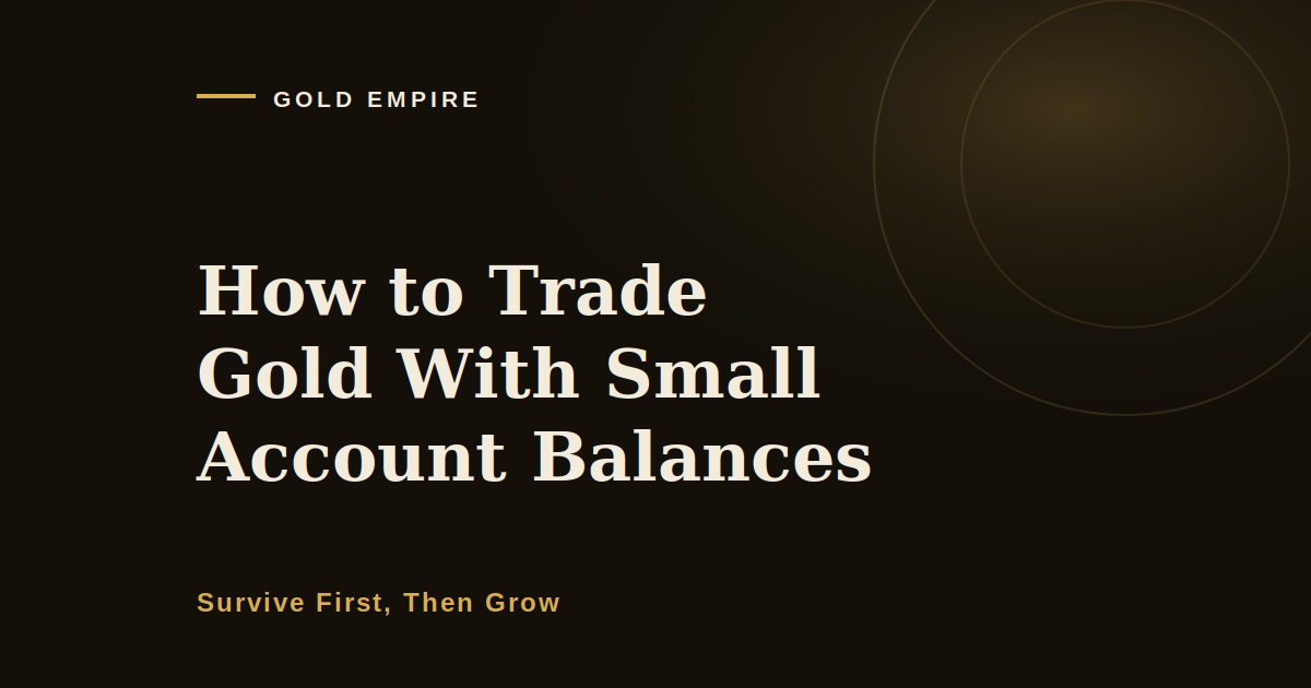 How to Trade Gold With Small Account Balances: The Floor Nobody Mentions