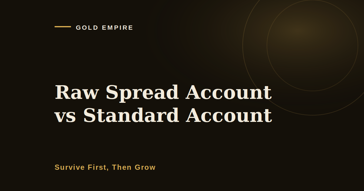Raw Spread Account vs Standard Account: Which One Actually Costs Less?