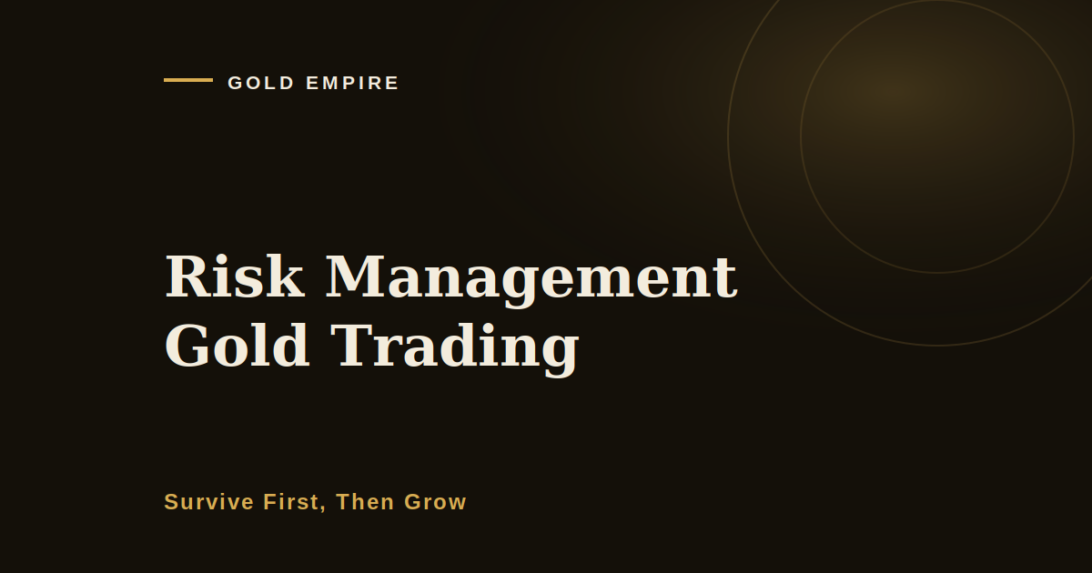 Risk Management for Gold Trading: The One Rule That Keeps You in the Game