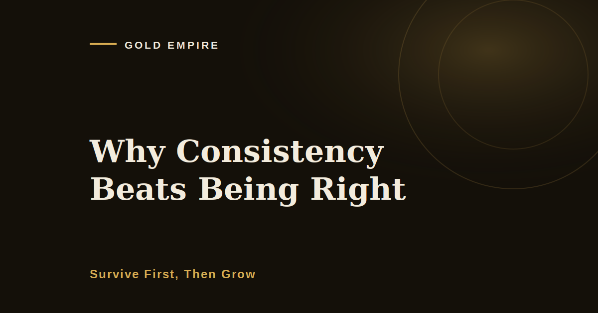 Why Consistency Beats Being Right in Gold Trading