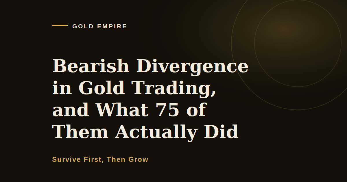 Bearish Divergence in Gold Trading, and What 75 of Them Actually Did