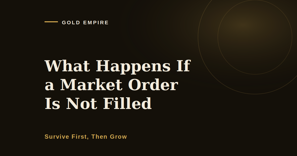 What Happens If a Market Order Is Not Filled, and Why Your Stop Is One