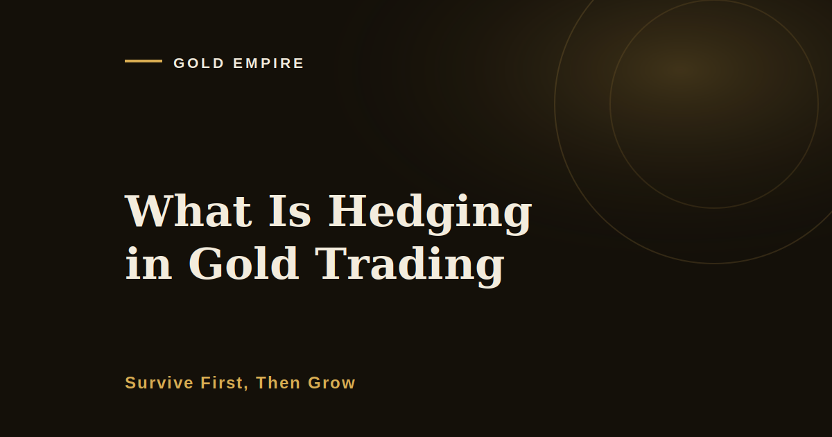 What Is Hedging in Gold Trading, and What the Lock Actually Costs