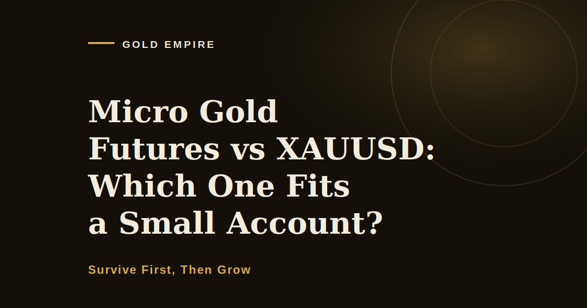 Micro Gold Futures vs XAUUSD: Which One Fits a Small Account?